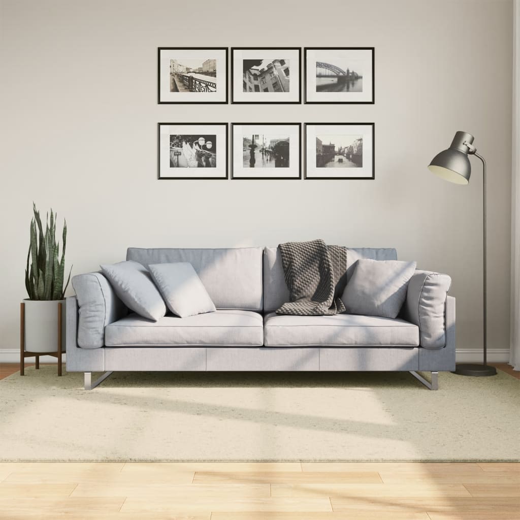 Matto lyhytnukkainen pehmeä ja pestävä kerma 160x230 cm
