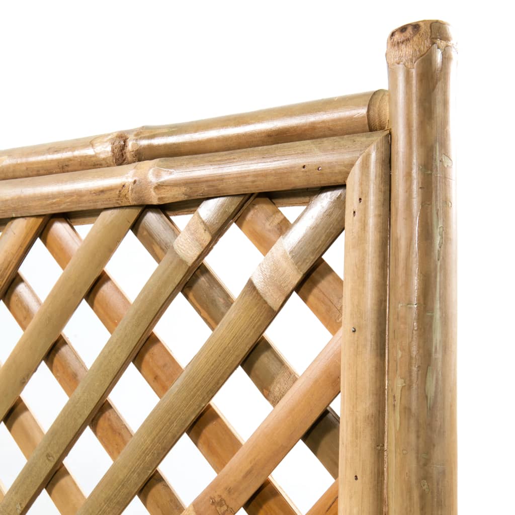 Korotettu kukkalaatikko säleiköllä bambu 70 cm