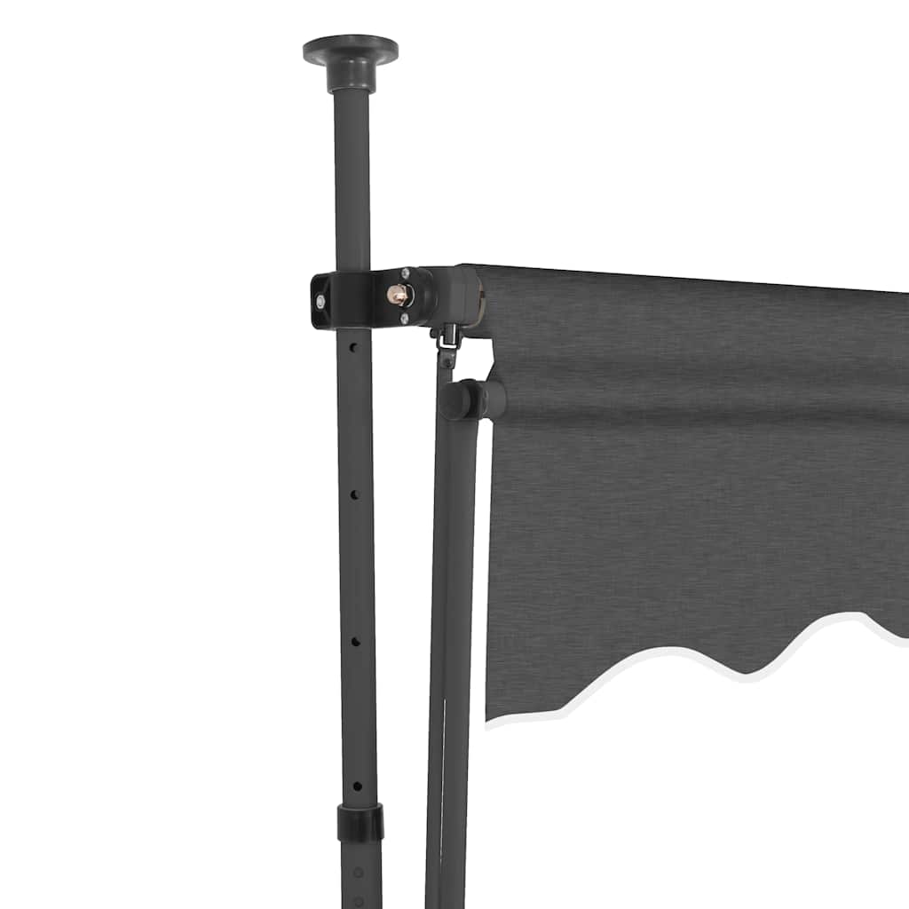 Sisäänkelattava markiisi LED-valoilla 350 cm antrasiitti