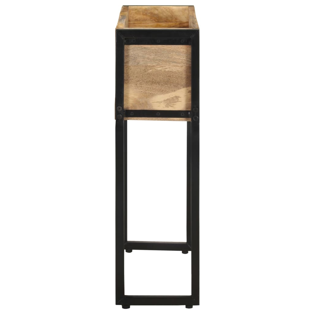 Kukkalaatikko 60x20x68 cm karkea mangopuu