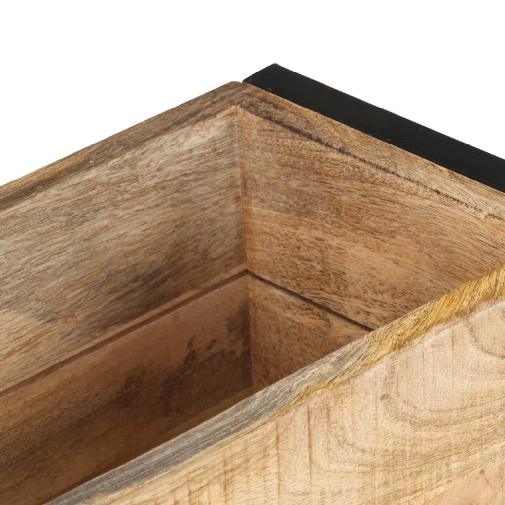 Kukkalaatikko 60x20x68 cm karkea mangopuu