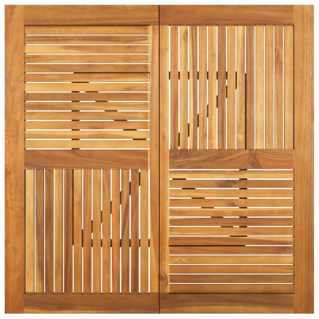 Puutarhapöytä 110x110x75 cm täysi akasiapuu