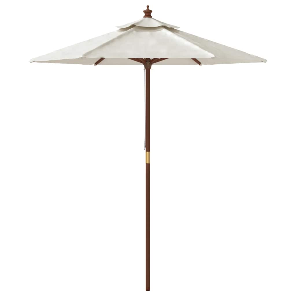 Puutarhan aurinkovarjo puutolppa hiekka 196x231 cm