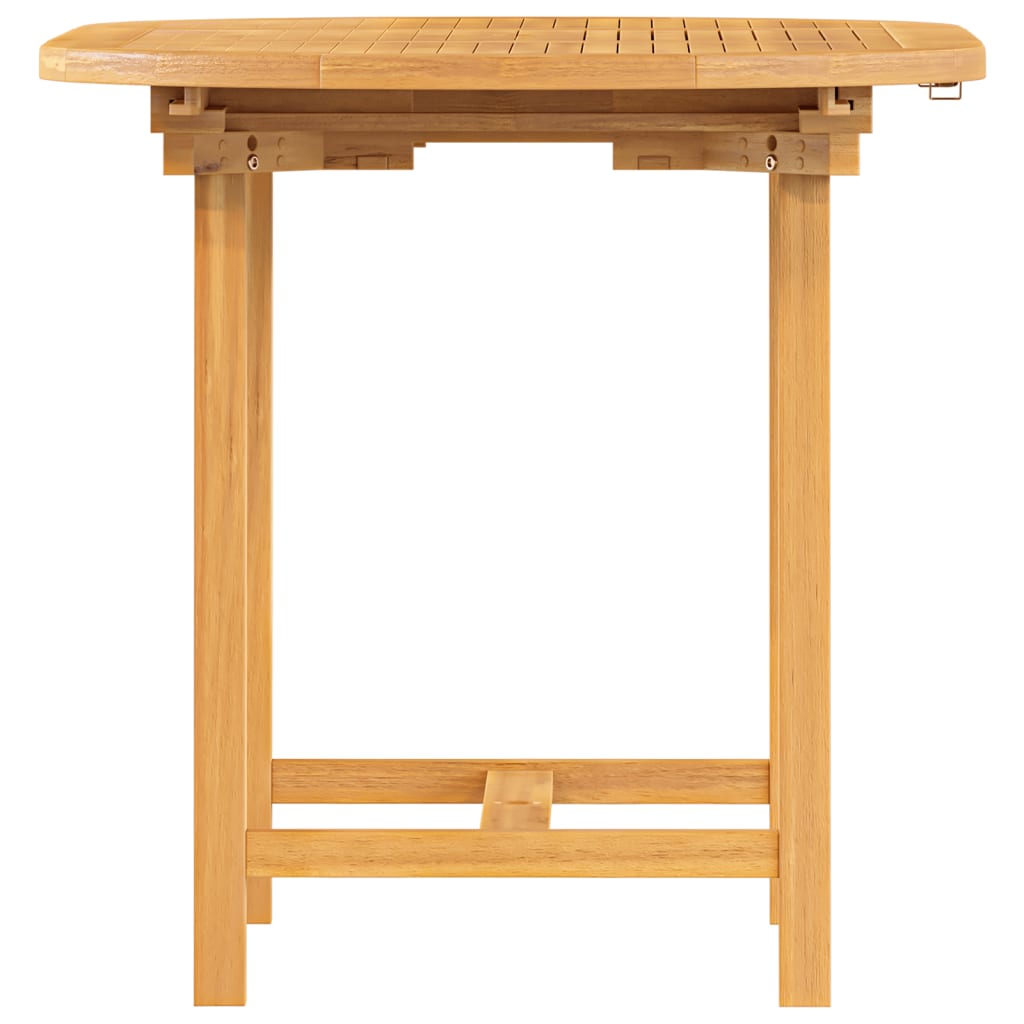 Jatkettava puutarhapöytä 110-160x80x75 cm täysi tiikki