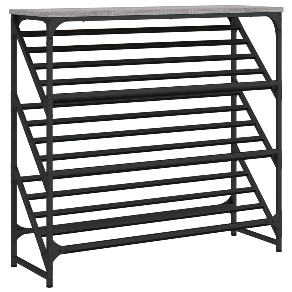 Kenkäteline harmaa Sonoma 90x30x85 cm tekninen puu