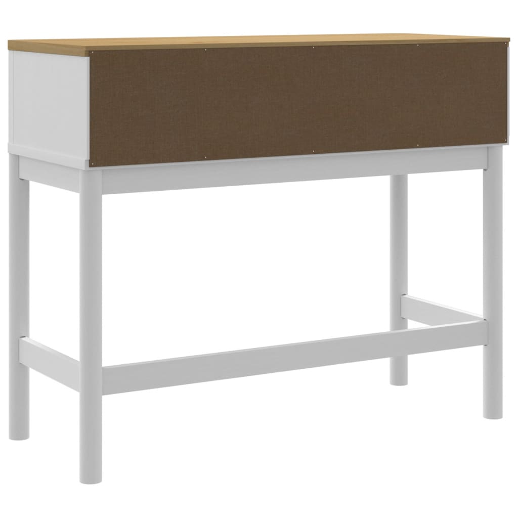 Konsolipöytä FLORO valkoinen 89,5x36,5x73 cm täysi mänty