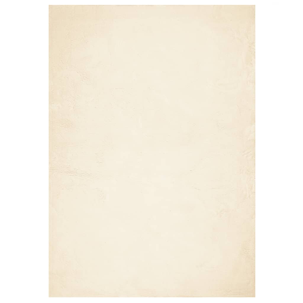 Matto lyhytnukkainen pehmeä ja pestävä kerma 160x230 cm