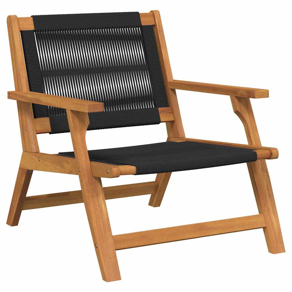 Puutarhakalusteet 2 pcs Musta 67 x 76 x 73 cm Tiheä akasiapuu