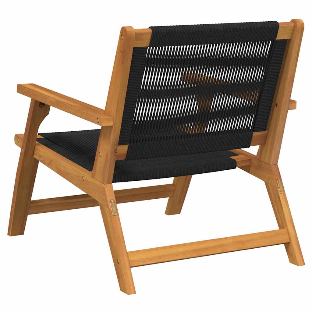 Puutarhakalusteet 2 pcs Musta 67 x 76 x 73 cm Tiheä akasiapuu
