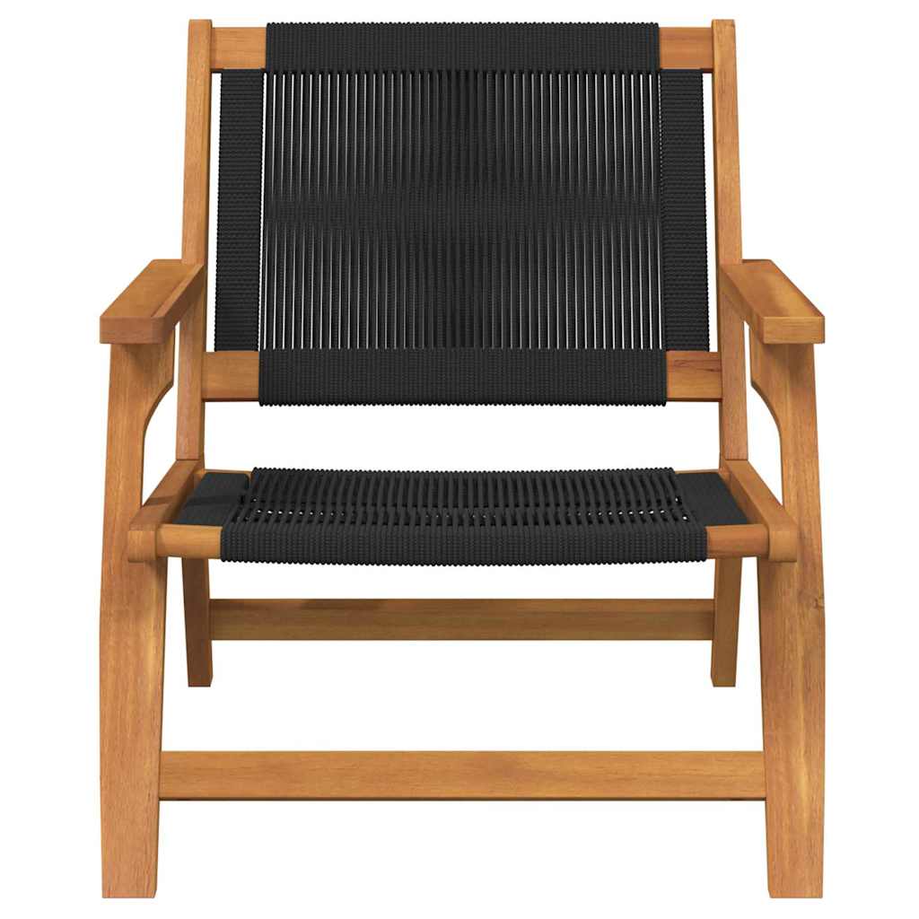 Puutarhakalusteet 2 pcs Musta 67 x 76 x 73 cm Tiheä akasiapuu