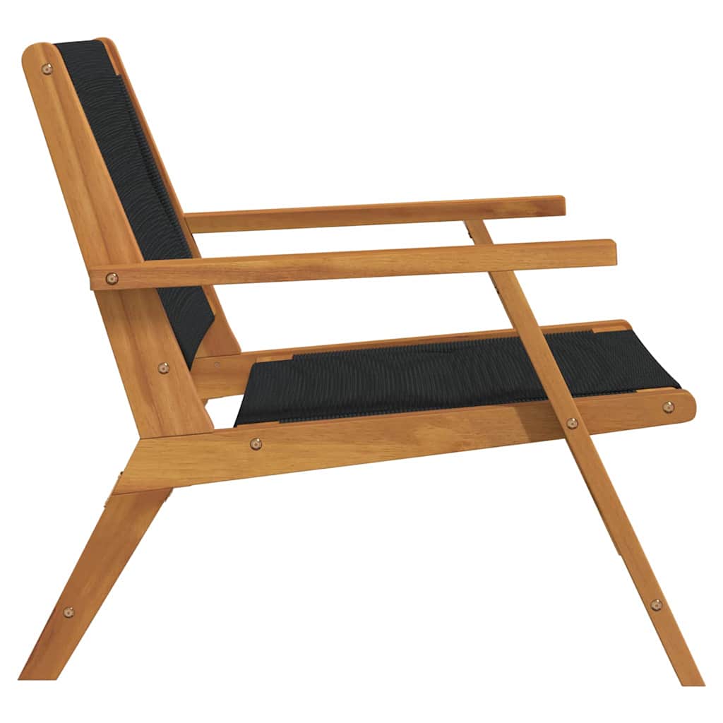 Puutarhakalusteet 2 pcs Musta 67 x 76 x 73 cm Tiheä akasiapuu