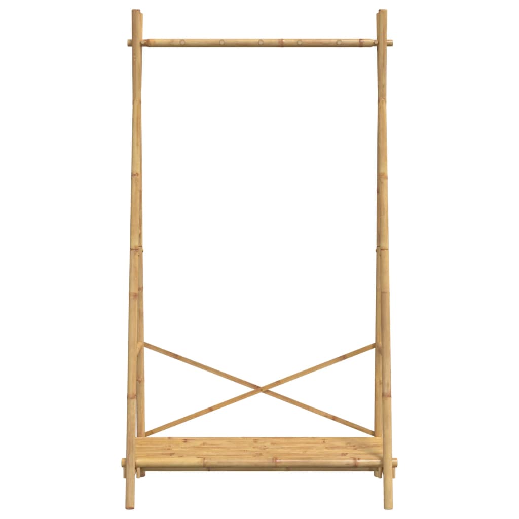 Vaateteline hyllyllä 102x50x190 cm bambu