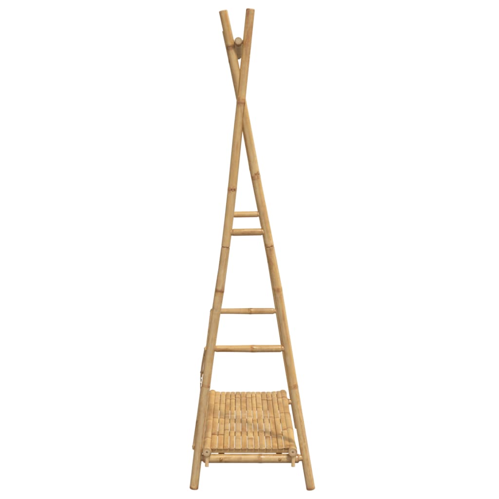 Vaateteline hyllyllä 102x50x190 cm bambu