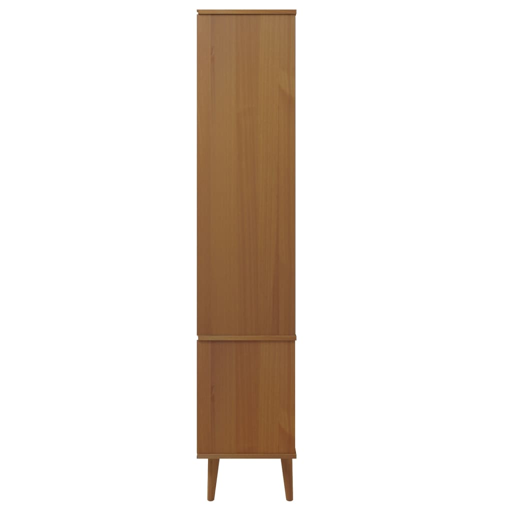Lasikaappi MOLDE ruskea 90x35x175 cm täysi mänty