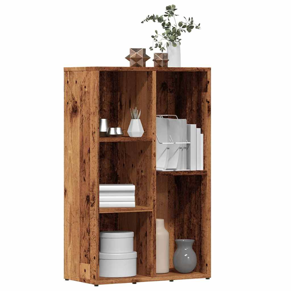Kirjahylly vanha puu 50x25x80 cm tekninen puu