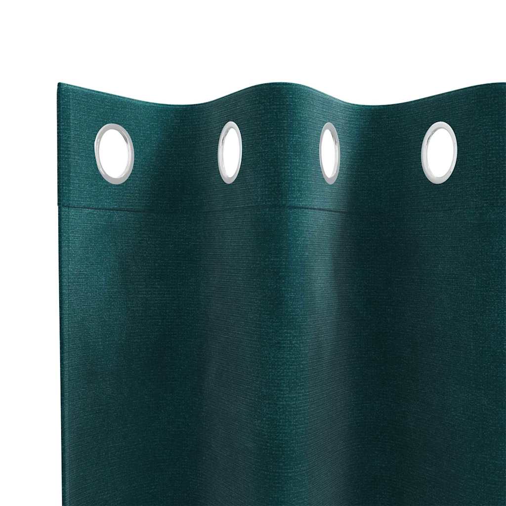 Pimennysverhot 2 pcs Tummanvihreä 140 x 225 cm Sametti