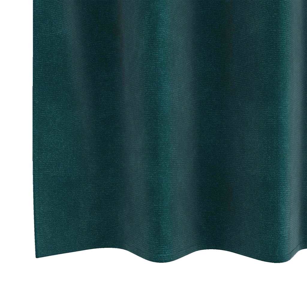 Pimennysverhot 2 pcs Tummanvihreä 140 x 225 cm Sametti