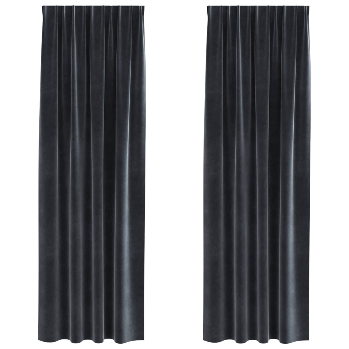 Pimennysverhot 2 pcs Tumma harmaa 140 x 260 cm Sametti