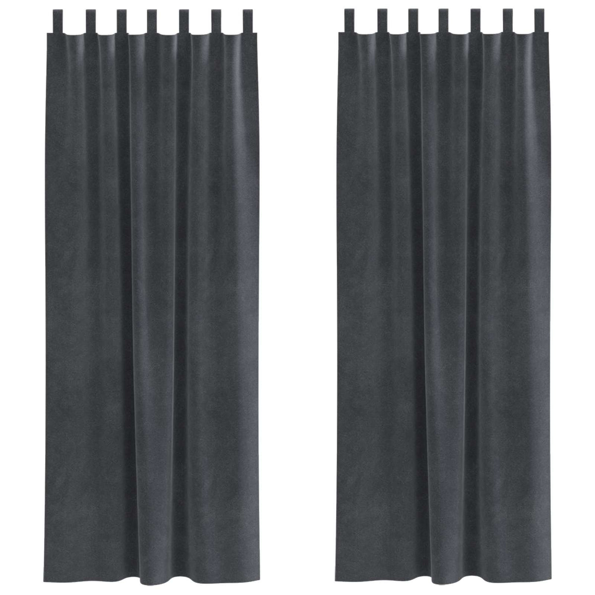 Pimennysverhot 2 pcs Vaaleanharmaa 140 x 260 cm Sametti