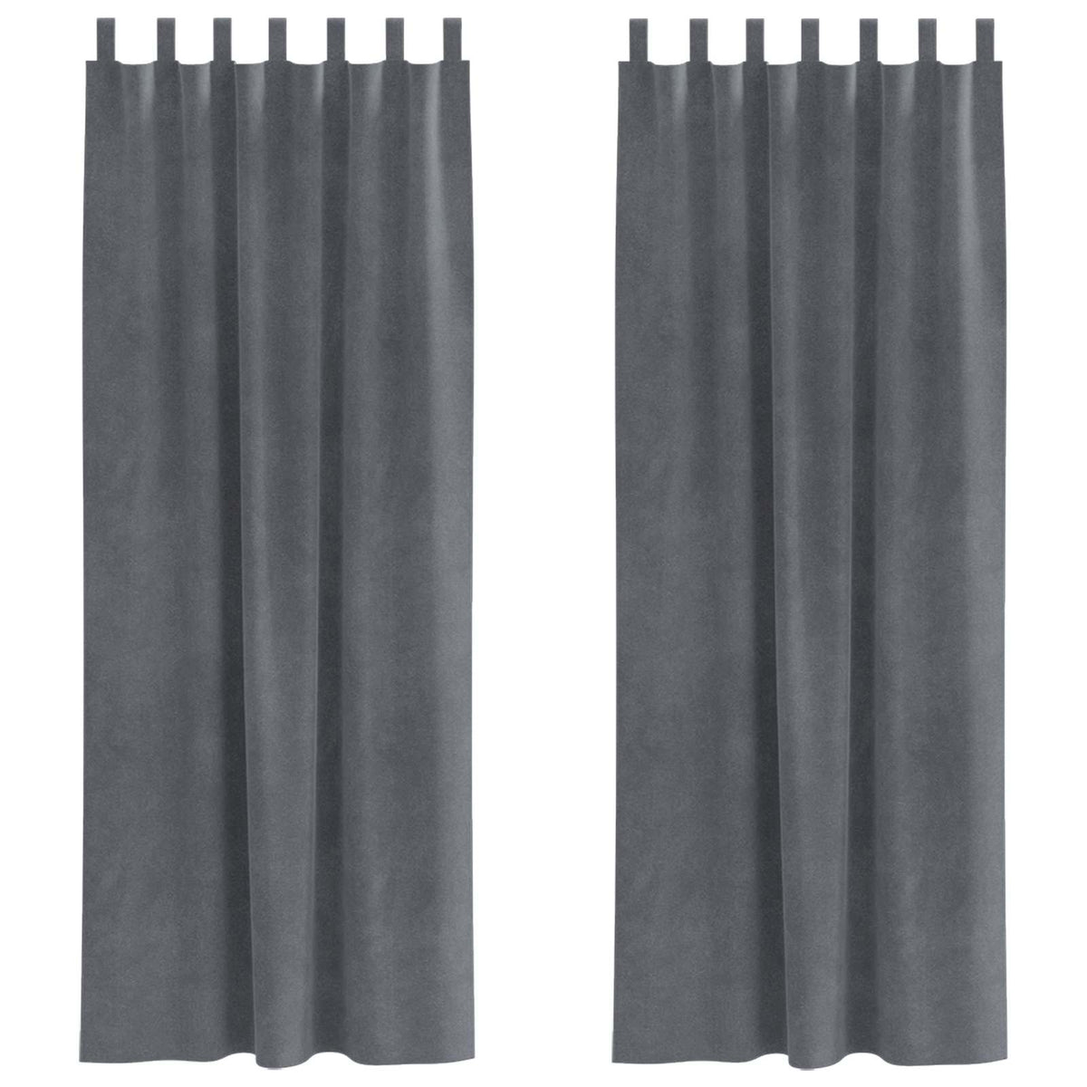 Pimennysverhot 2 pcs Vaaleanharmaa 140 x 260 cm Sametti