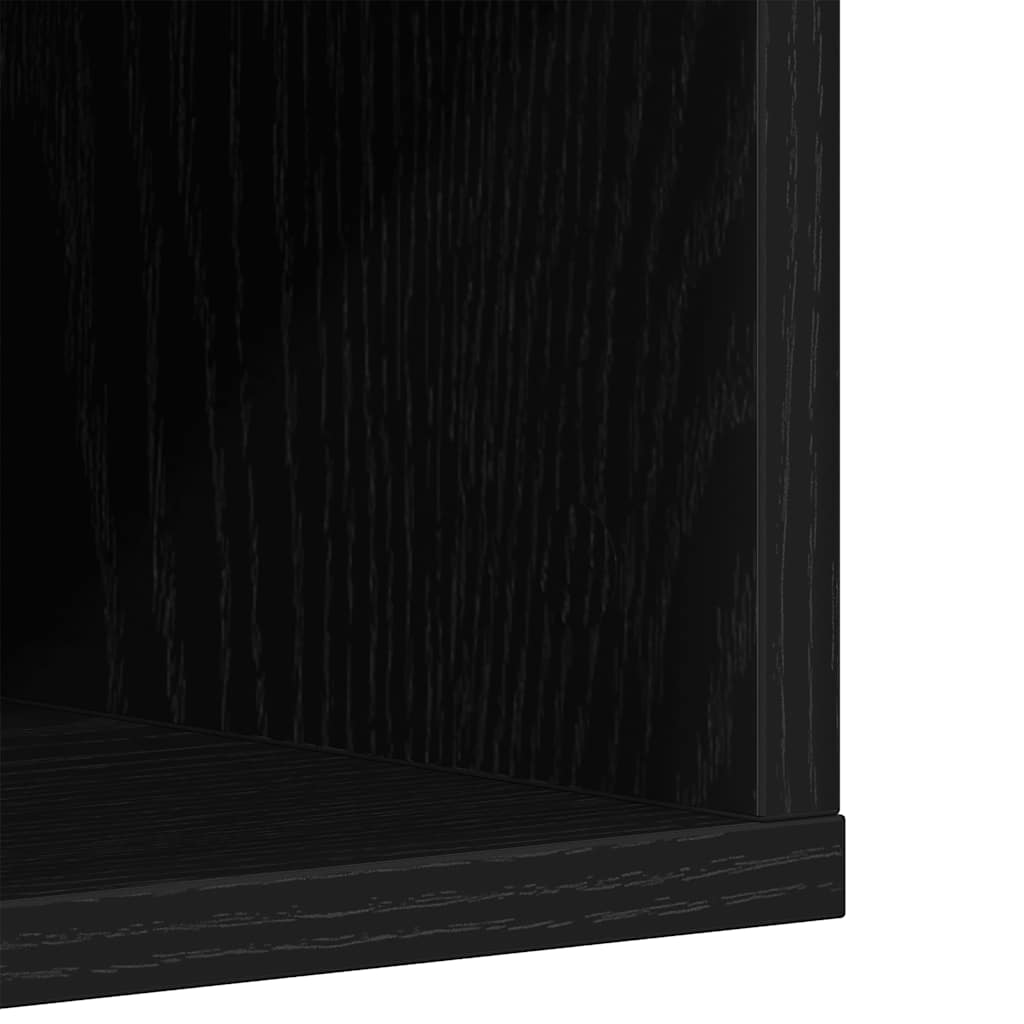 kenkäkaappi Musta tammi 54x34x183 cm Engineered Wood