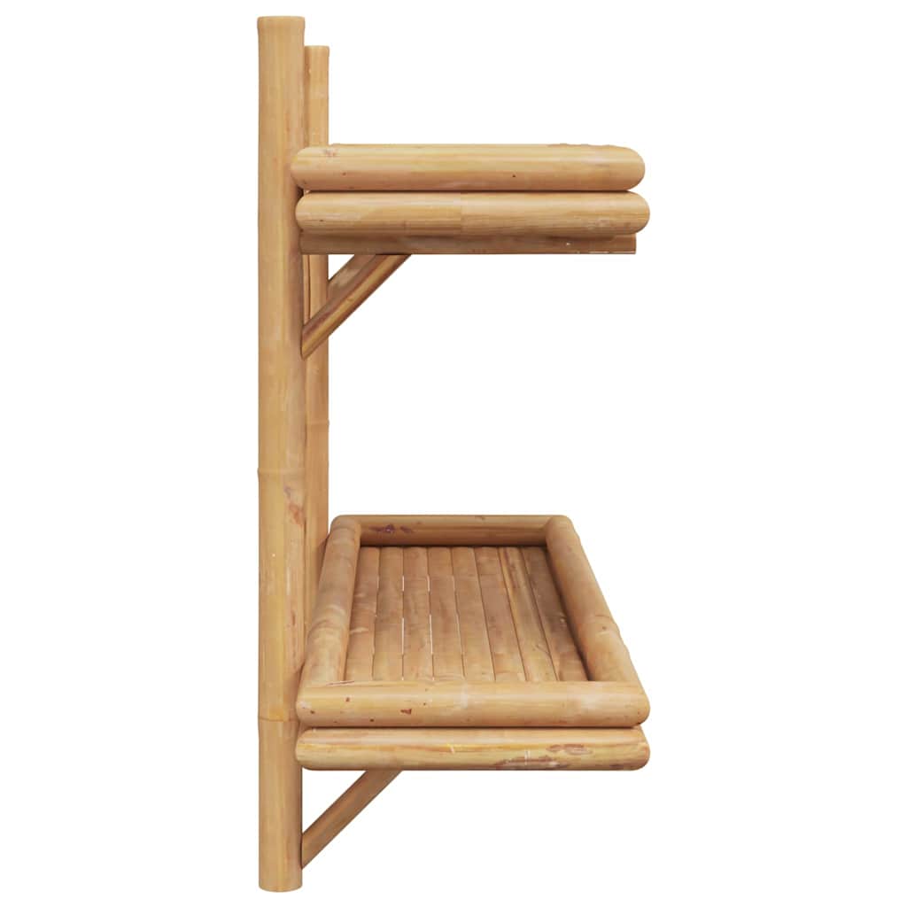 Seinähylly hyllyllä Ruskea 39 x 26 x 60 cm Bambu