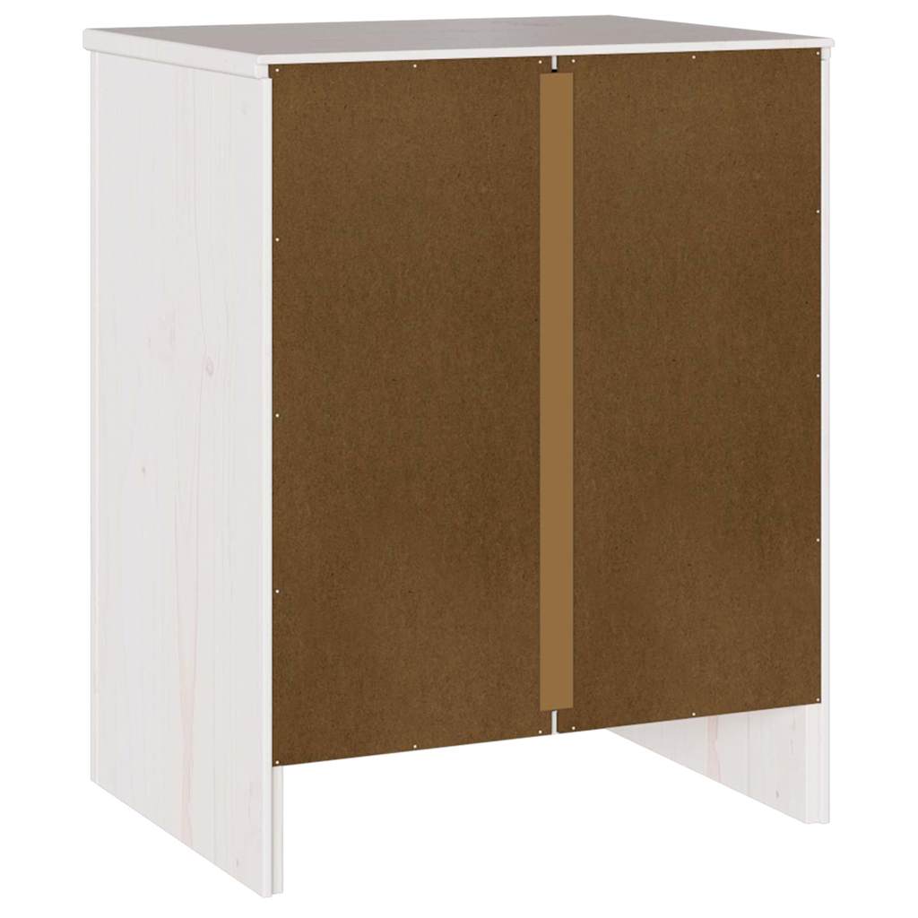 Yöpöytäkaappi Drammen Valkoinen 45 x 35 x 56 cm Täysi mänty