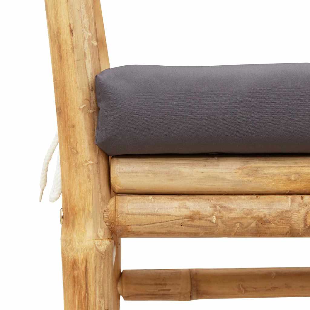 Puutarhapenkki tyynyllä Ruskea 110 x 38 x 65 cm Bambu