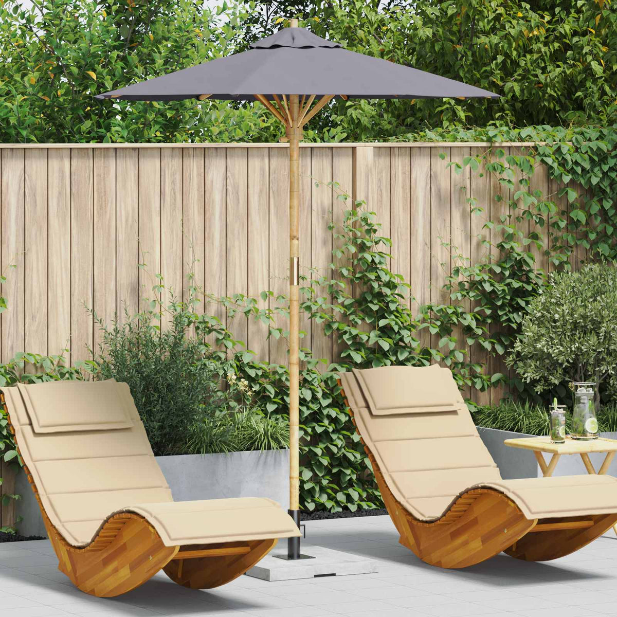 Puutarhavarjo Tumma harmaa Ø 270 x 260 cm Bambu