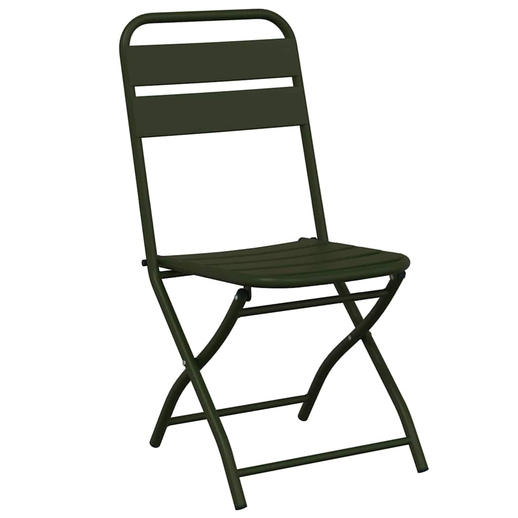 Puutarhan kokoontaitettava tuoli 2 pcs Vihreä 42 x 52 x 82 cm