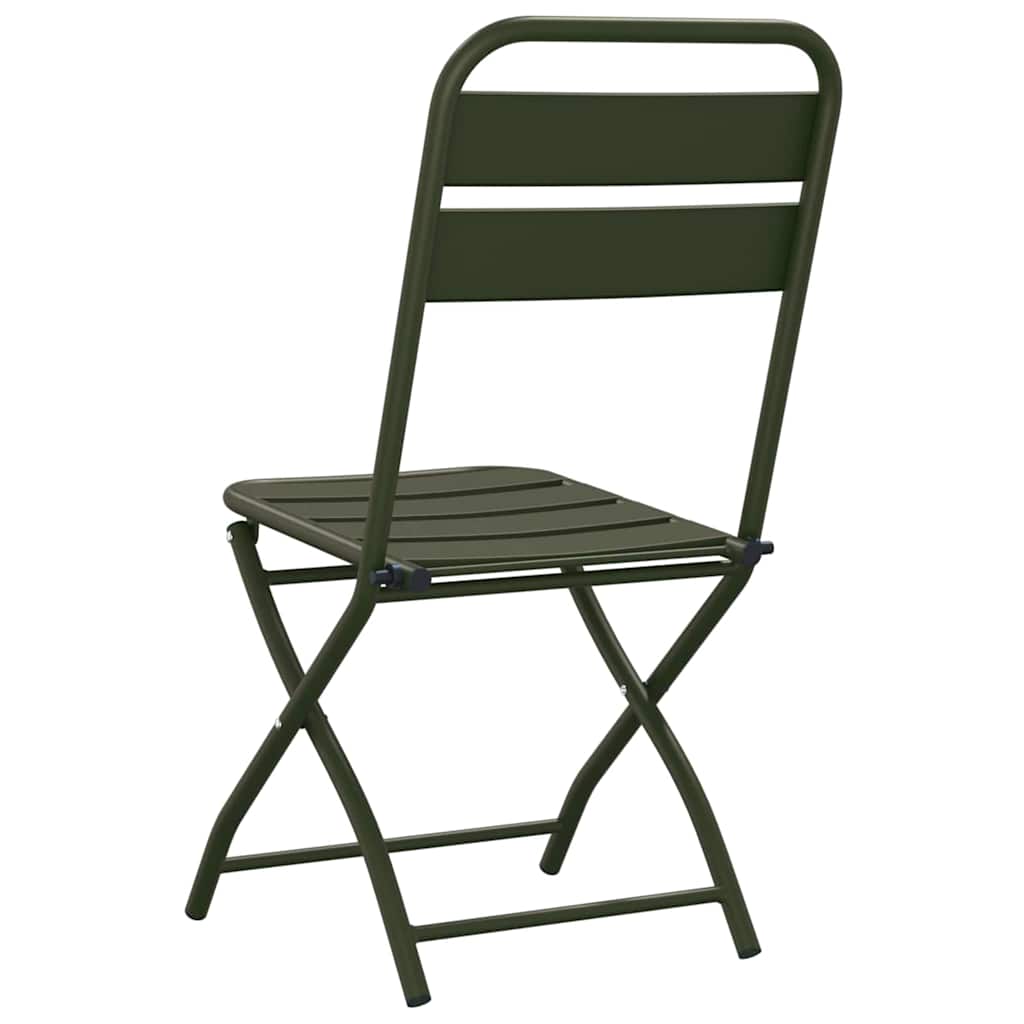 Puutarhan kokoontaitettava tuoli 2 pcs Vihreä 42 x 52 x 82 cm