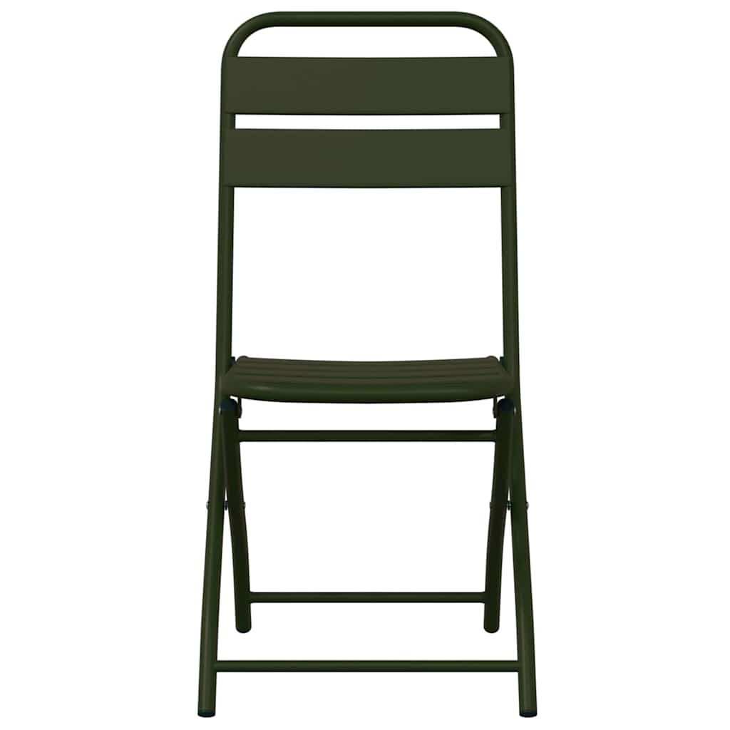 Puutarhan kokoontaitettava tuoli 2 pcs Vihreä 42 x 52 x 82 cm