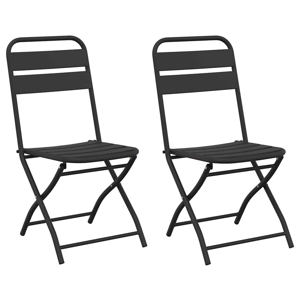 Puutarhan kokoontaitettava tuoli 2 pcs Antrasiitti