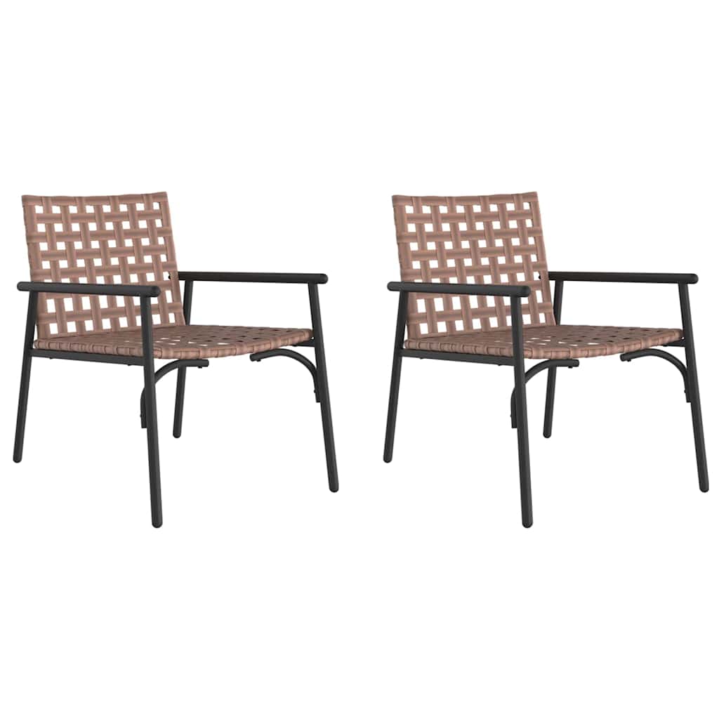 Puutarhan Tuoli 2 pcs Ruskea 78 x 55,5 x 75,5 cm polyrottinki