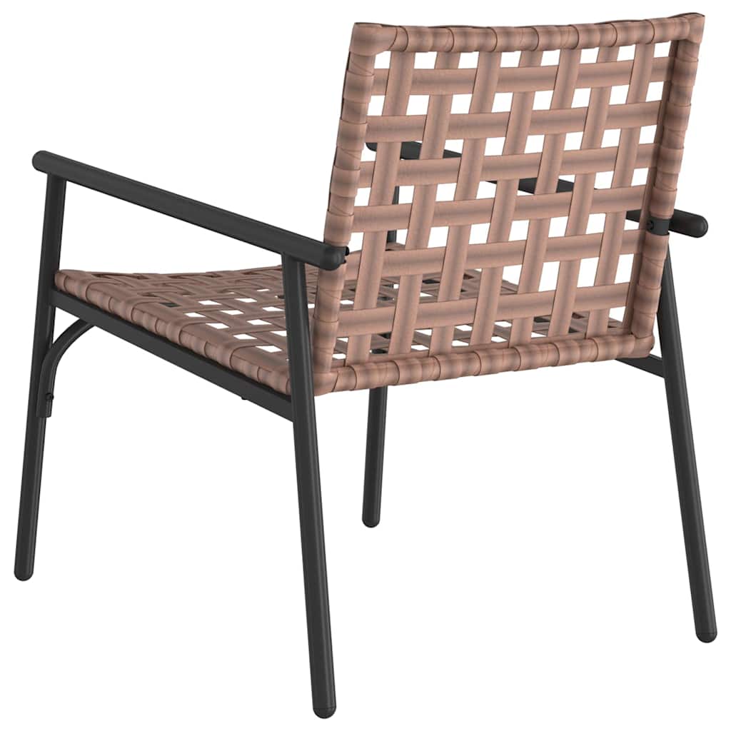 Puutarhan Tuoli 2 pcs Ruskea 78 x 55,5 x 75,5 cm polyrottinki