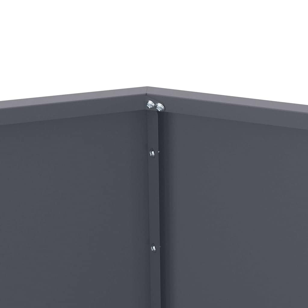 Kukkalaatikko 2 pcs Antrasiitti 50 x 50 x 40 cm Teräs