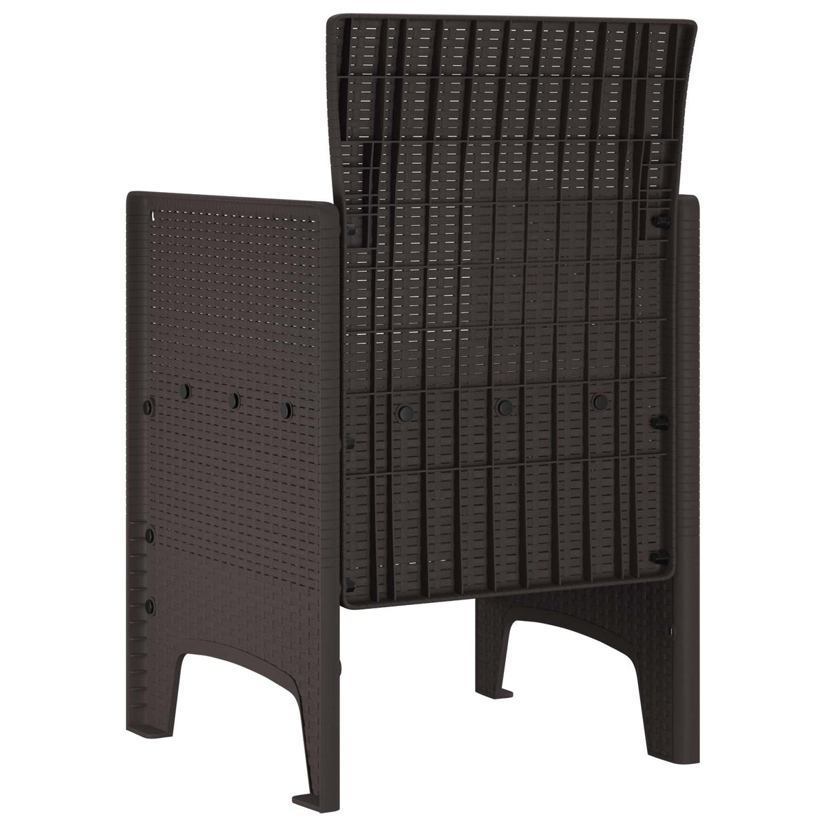Puutarhan Tuoli 2 pcs Ruskea 53 x 49 x 85 cm Polypropeeni