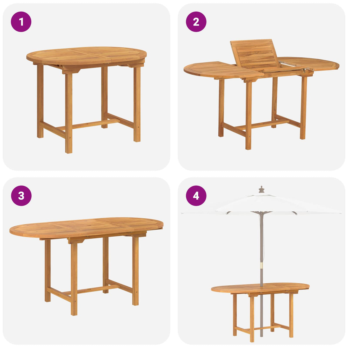 Piharuokailu setti 5 pcs Ruskea Tiikkipuu