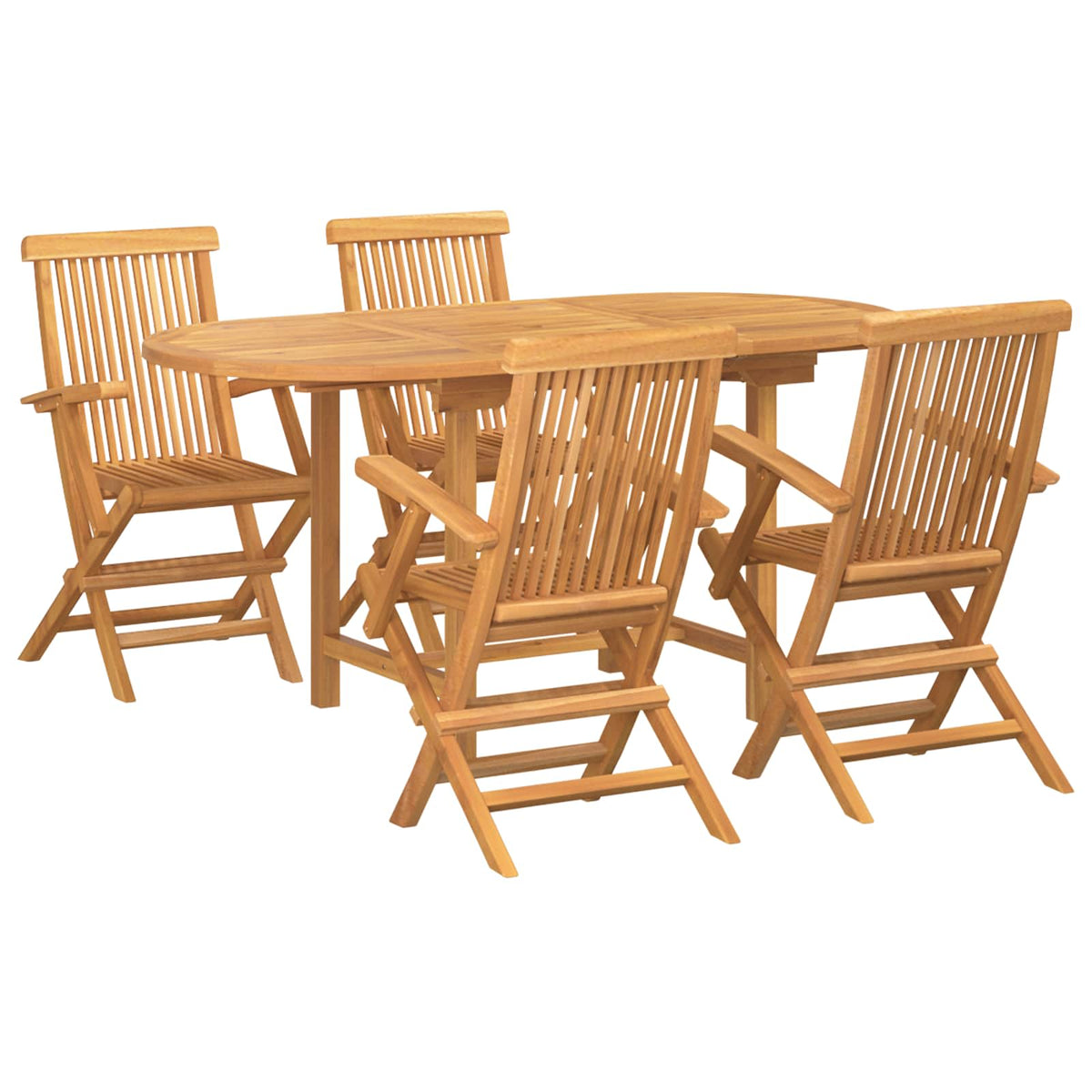 Piharuokailu setti 5 pcs Ruskea Tiikkipuu