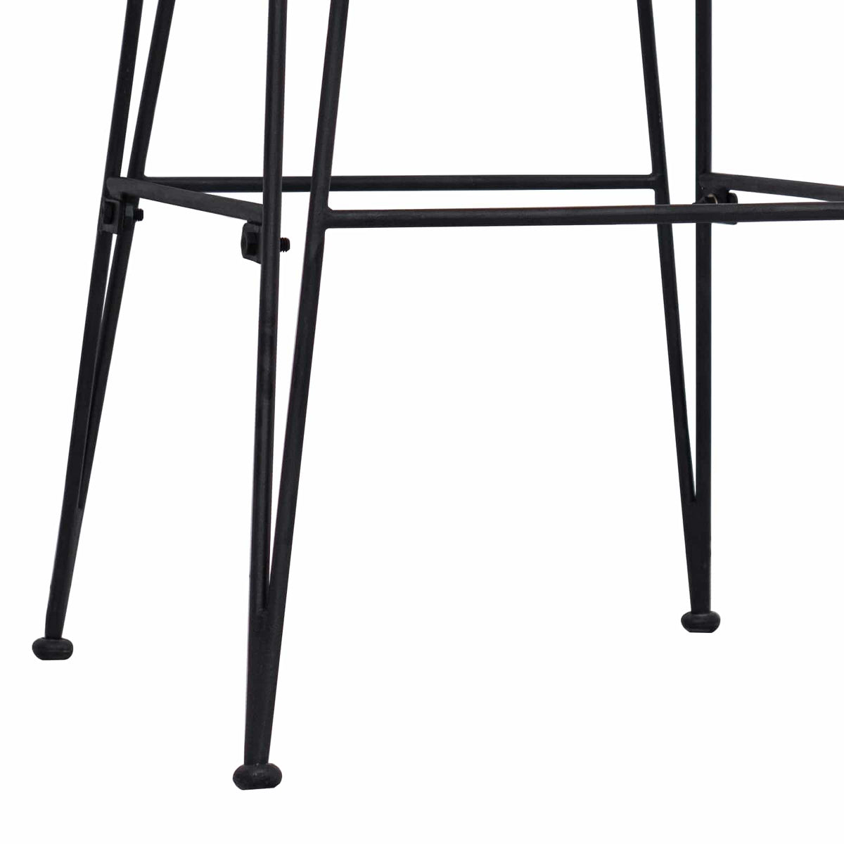 Ruokatuoli 2 kpl Rattan ja Teräs Luonnollinen 41 x 55 x 85 cm